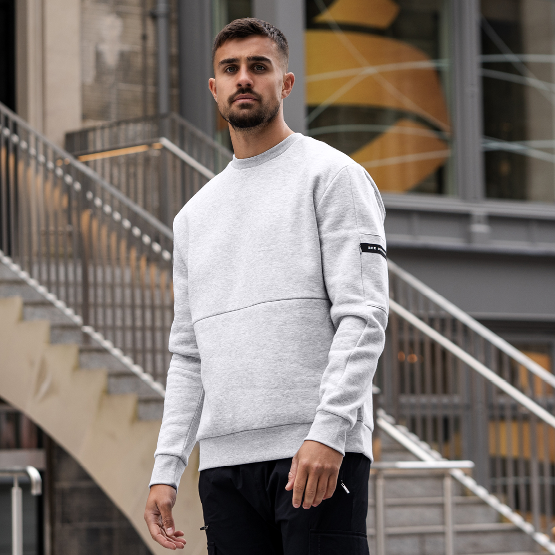 Henderson Crew Sweater - Grey Marl